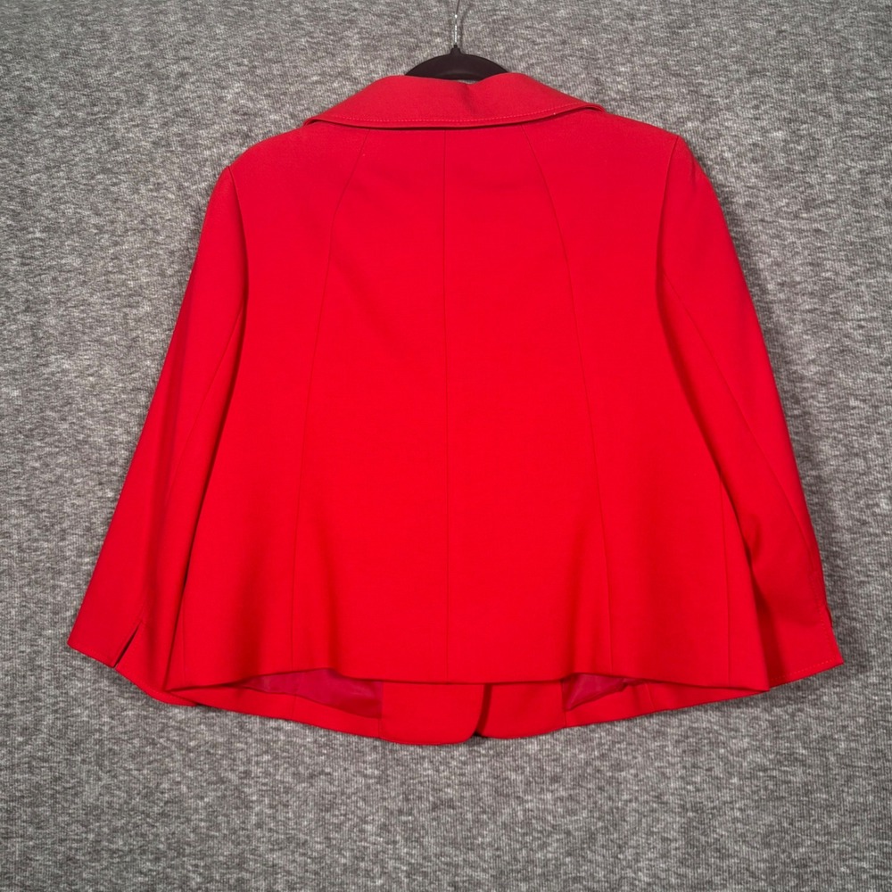 Talbots Petites Red Swing Jacket Peter Pan Collar Womens Size 12P - Picture 5 of 10